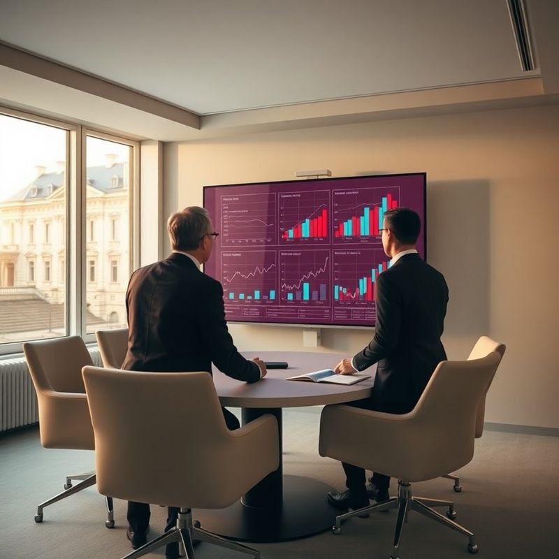 Vedoucí pracovníci Skupiny Procházka analyzující data v zasedací místnosti